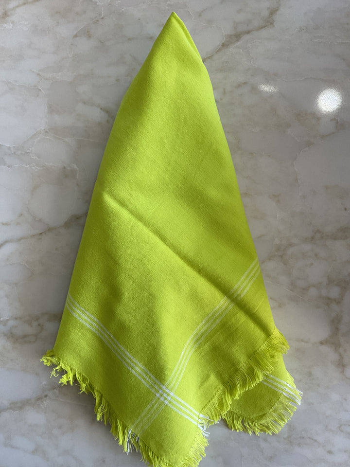 Bright Spring Cotton Fringe Napkins