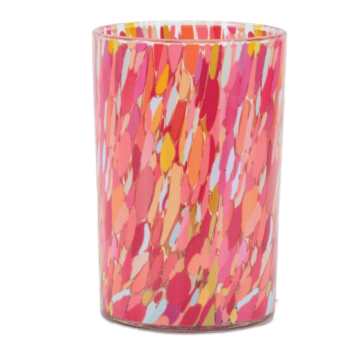 Confetti Sunset Glass Hurricanes