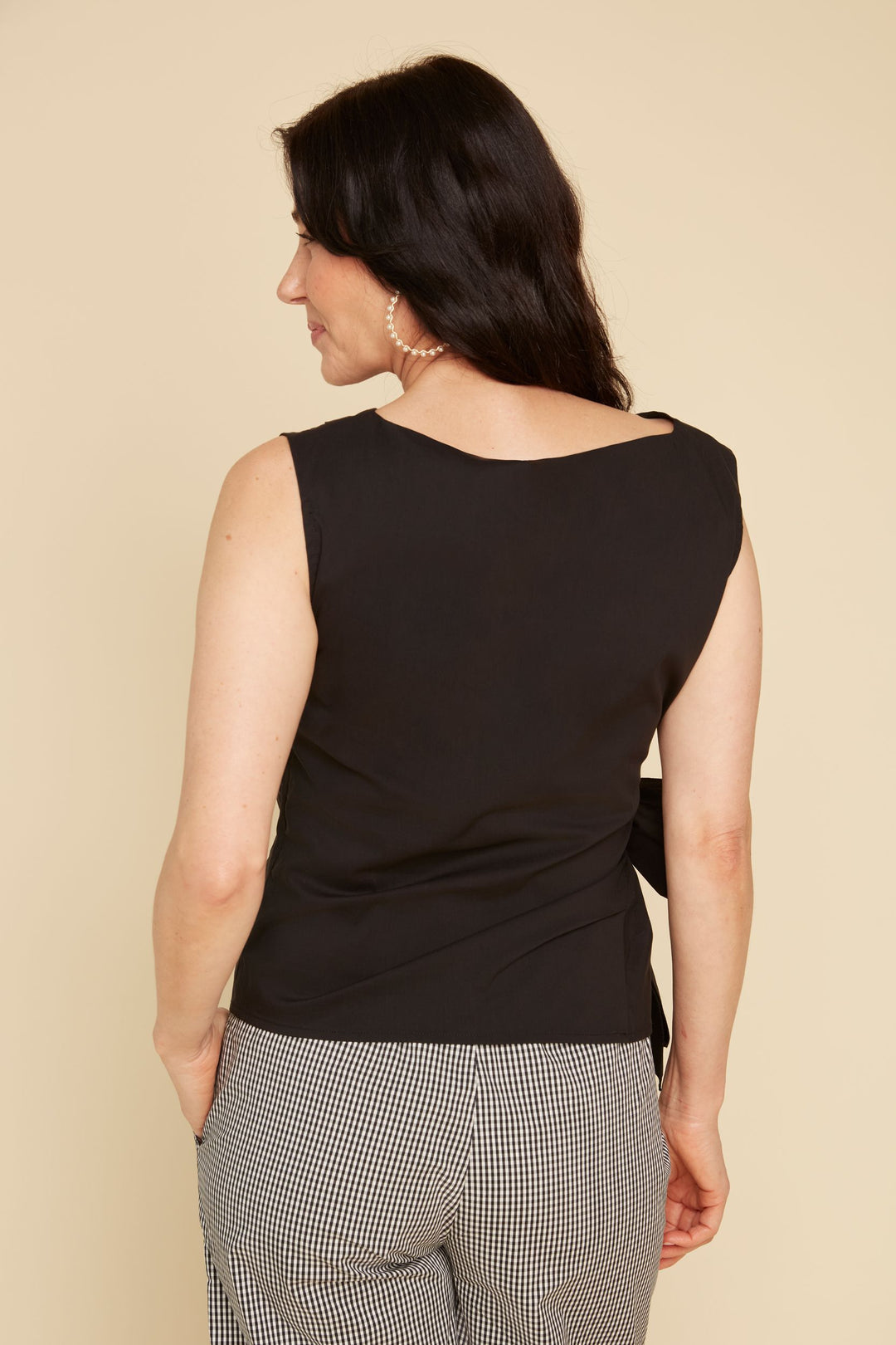 Sleeveless Bow Wrap Top