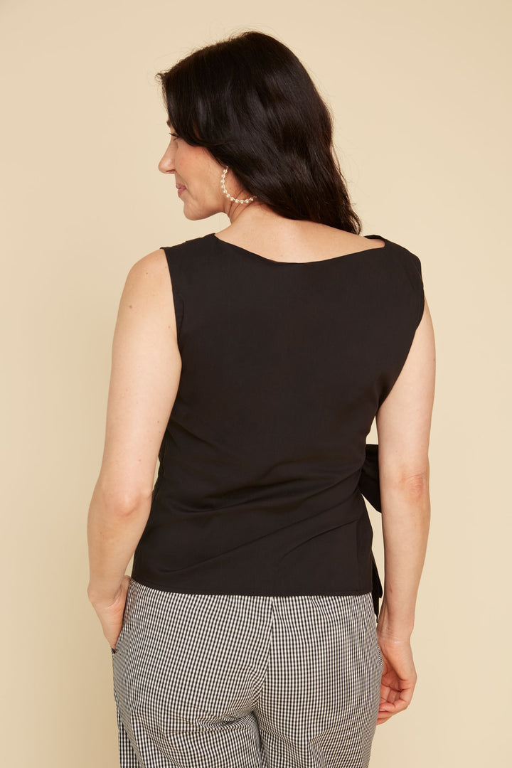 Sleeveless Bow Wrap Top
