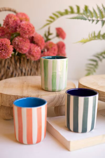 Riviera Stripe Ceramic Cup