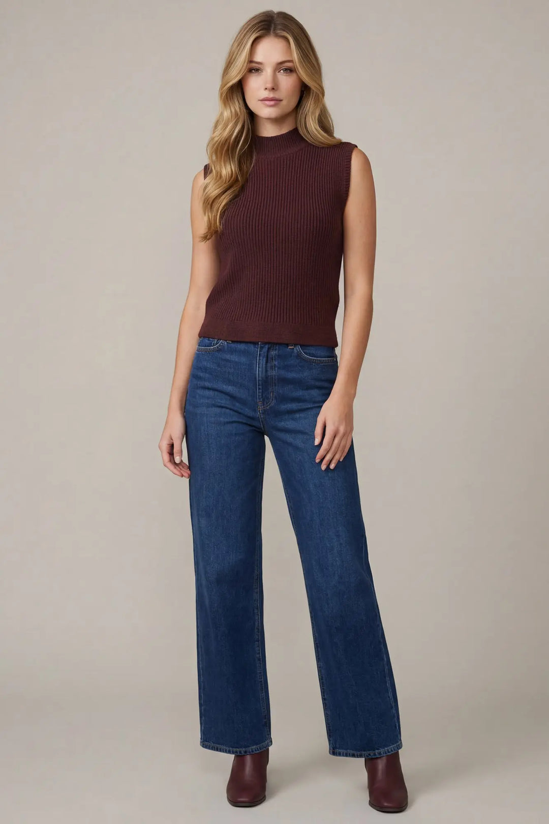 Merlot Moment Mock Neck Sweater