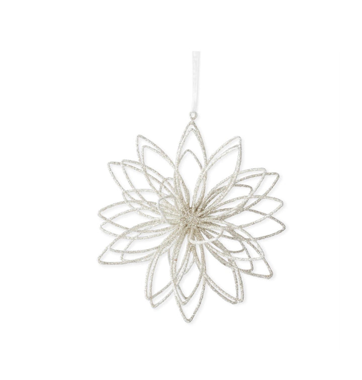Winter Radiance Glittered Snowflake Ornaments