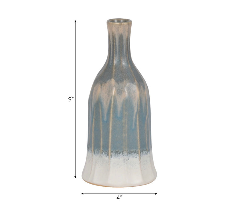 Blue Horizon Reactive Glaze Vase
