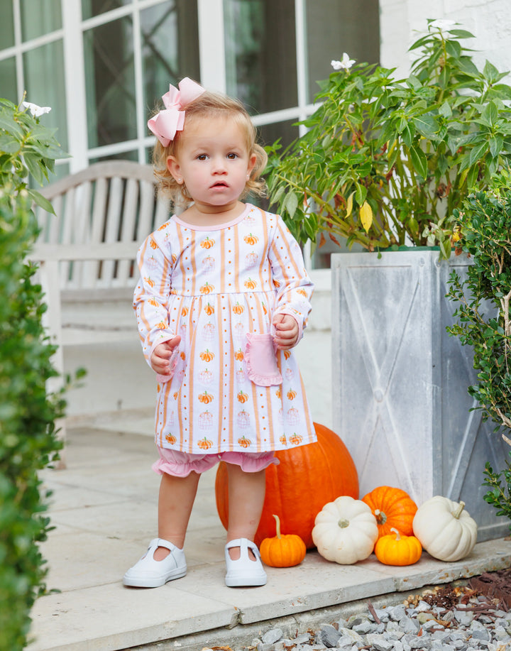Pink Pumpkin Patch Bloomer Set