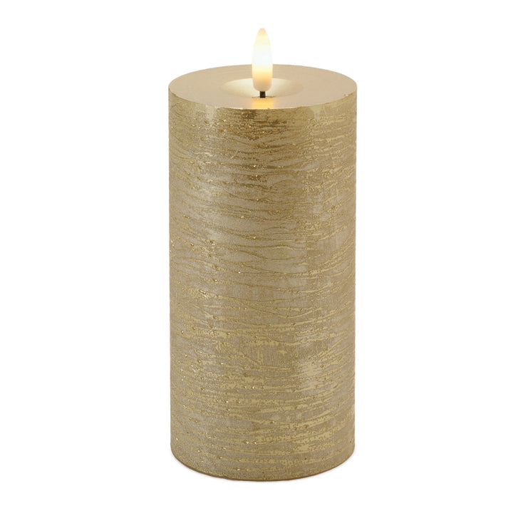 Golden LED Pillar Candles