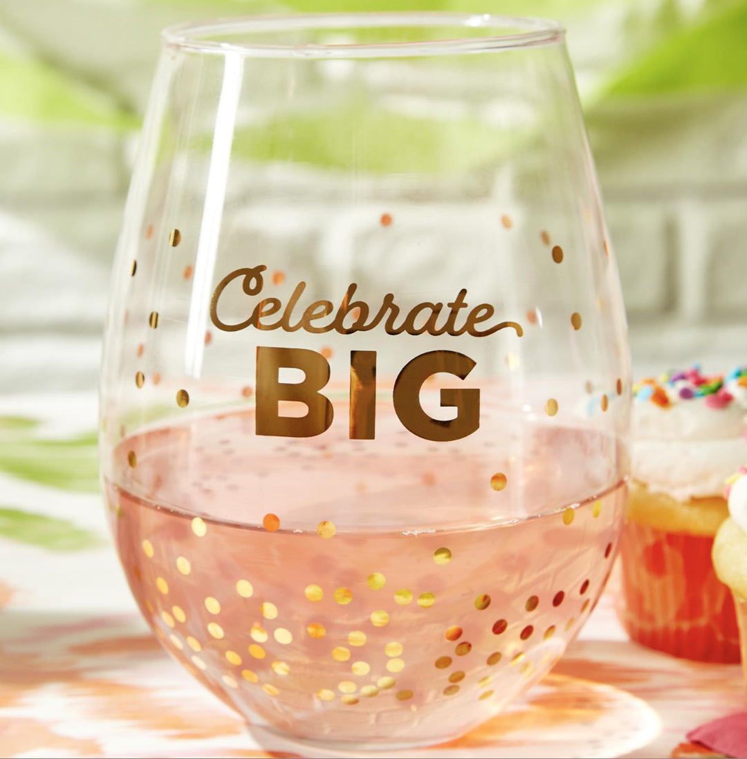 Celebrate Big Jumbo Wine Glass & Socks Gift Set