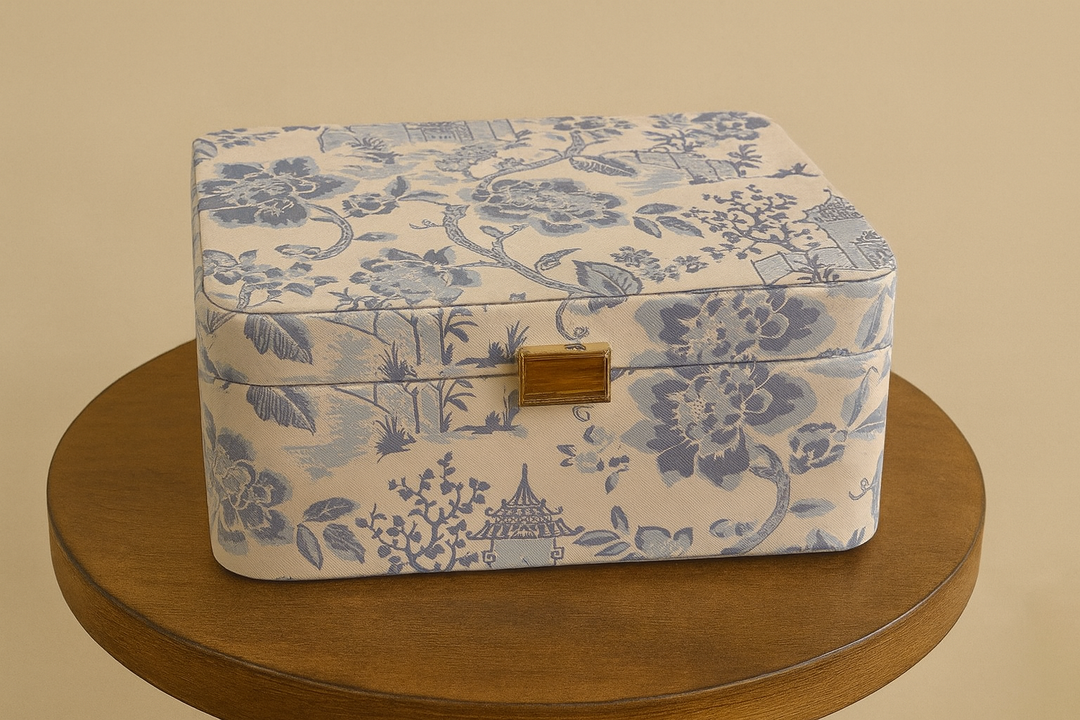 Garden Toile Jewelry Case