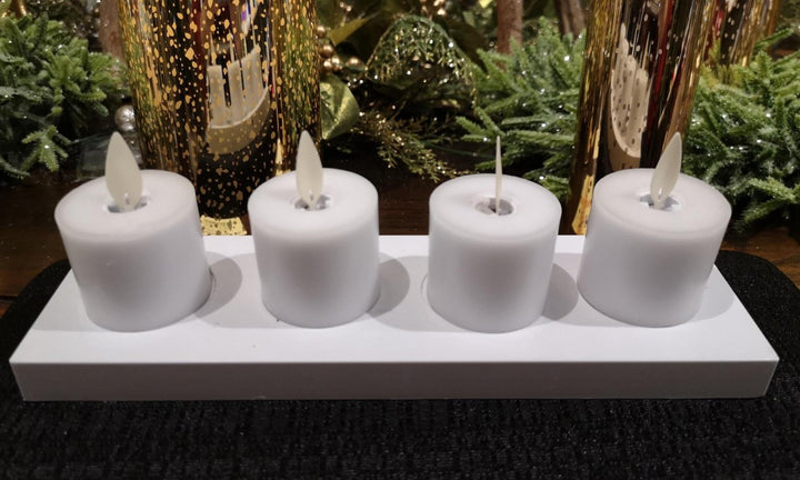 Moving Flameless Tea Light with Charger Set of 4
