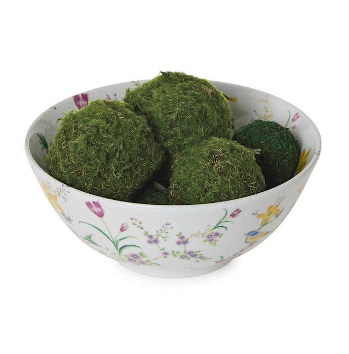 Hand-Painted Botanical Bird Bowl