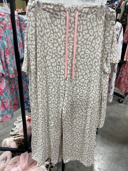 Taupe Leopard PJ Pants