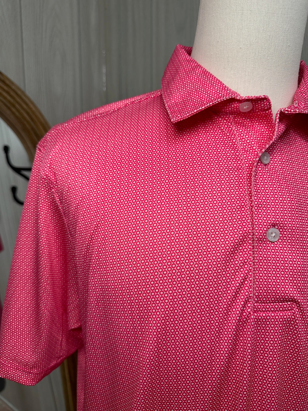 Bright Pink Circle Polo
