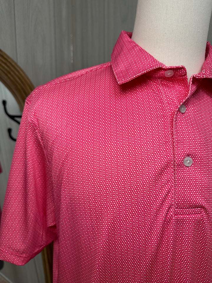 Bright Pink Circle Polo