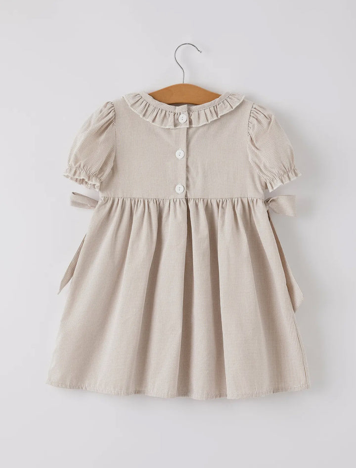 Smocked Pumpkin & Bows Dress