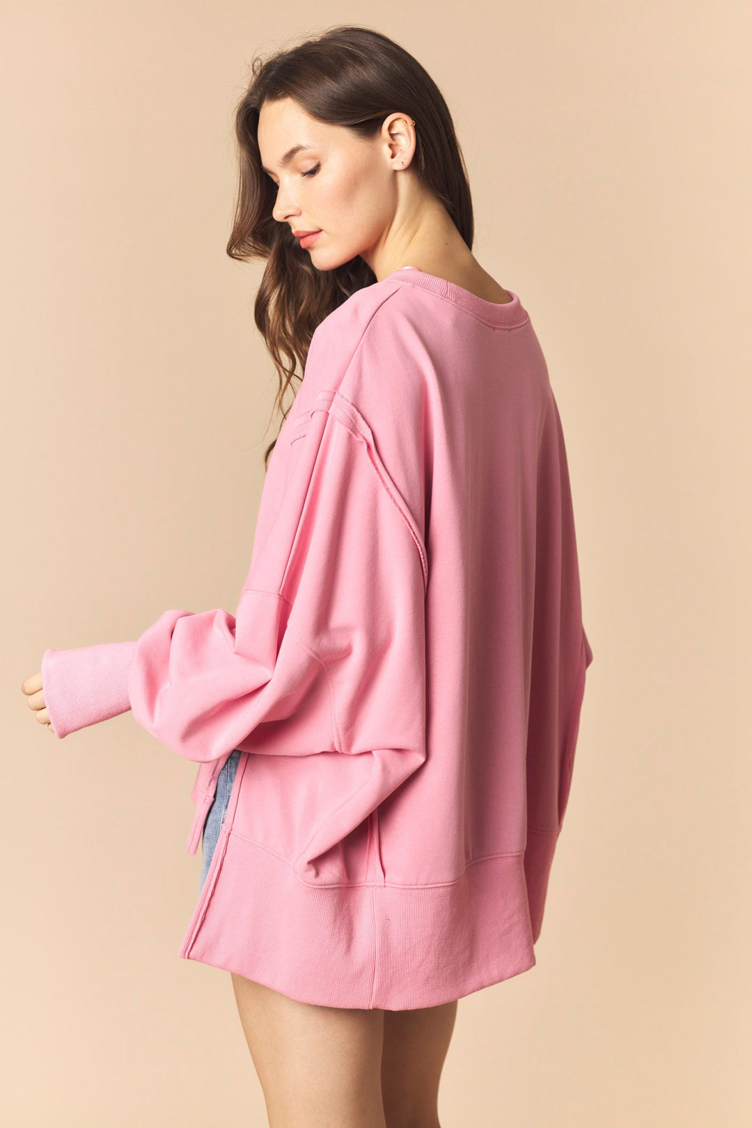 Pink Weekend Oversized Sweatshirt