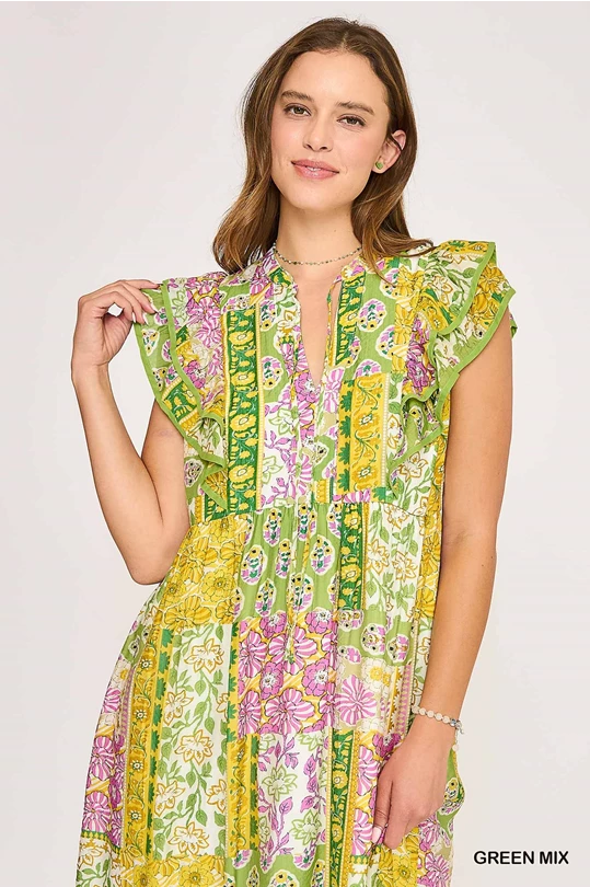 Patch Me Up Midi Dress