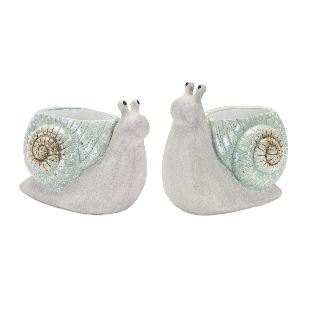Seaside Whimsy Snail Planters