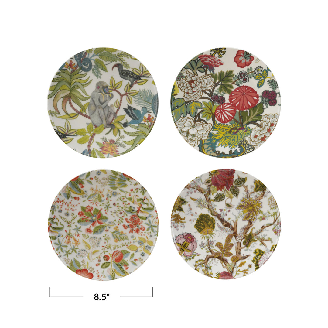 Garden Story Printed Stoneware Plate
