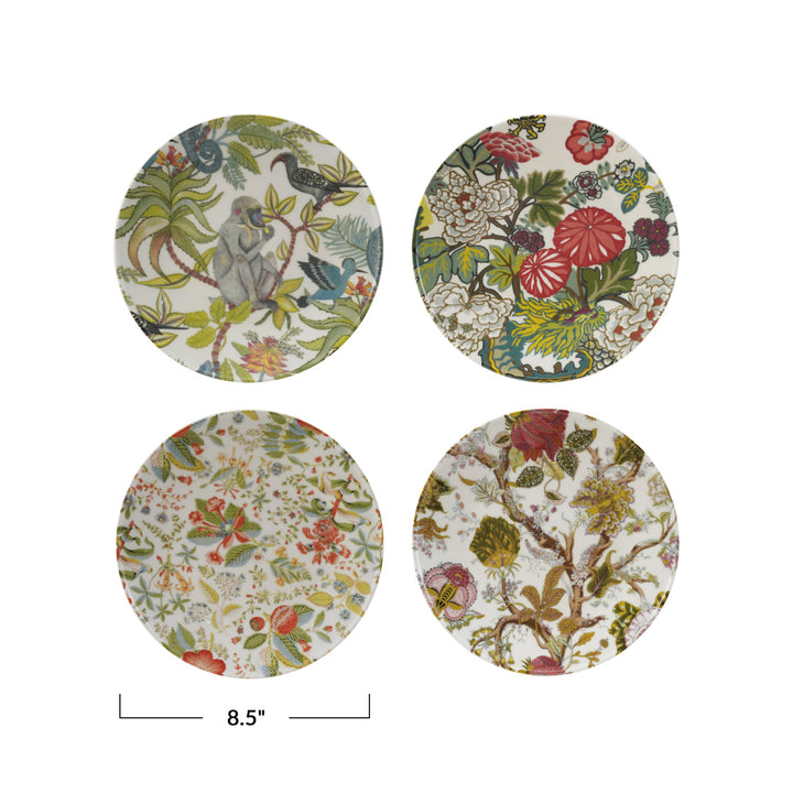 Garden Story Printed Stoneware Plate