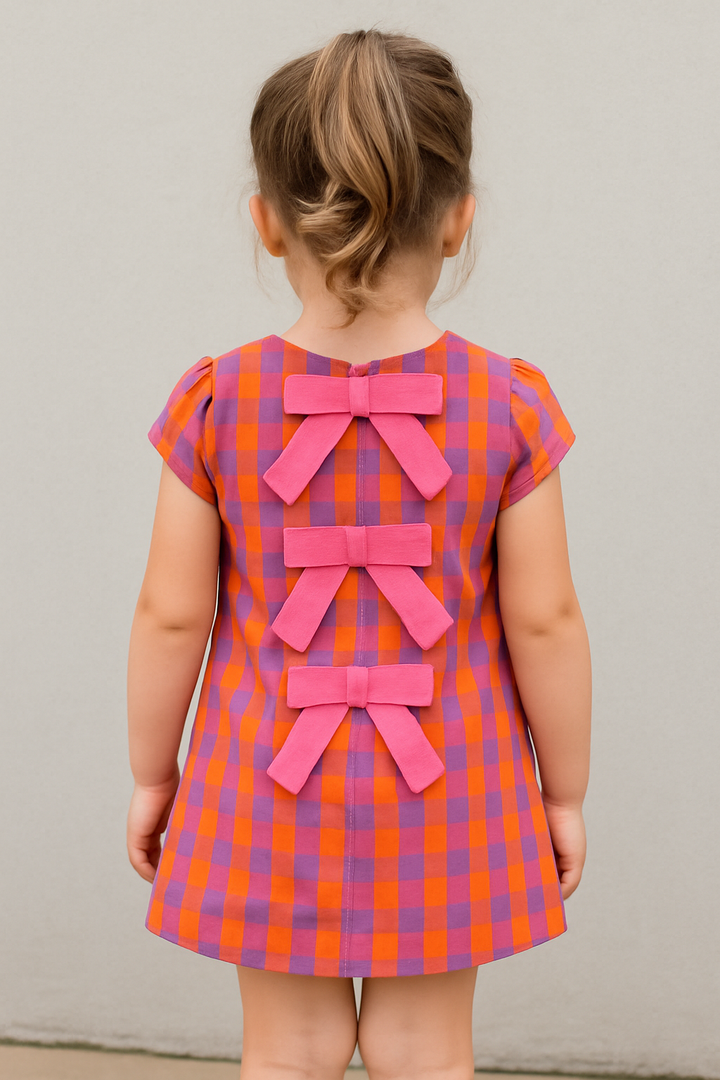 TBBC: Betts Bow Dress Autumn Plaid