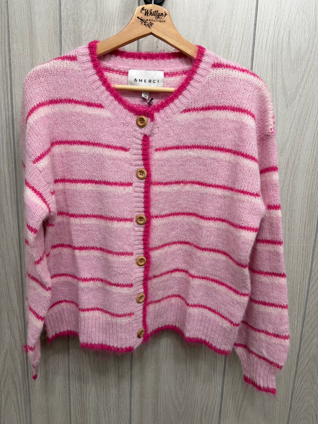 Pretty in Pink Stripe Cardigan