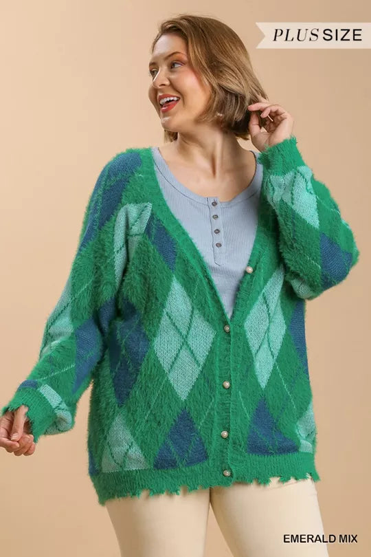 Emerald Green Knit Cardigan