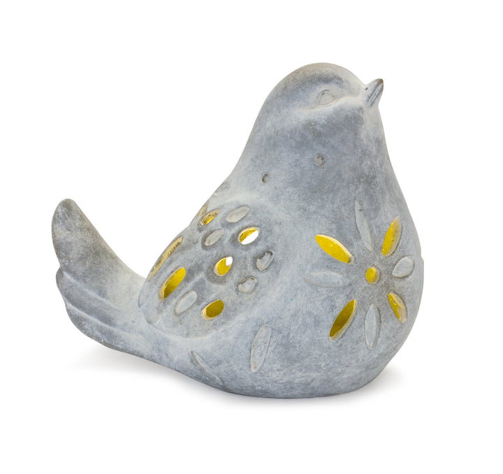 Gray LED Resin Bird