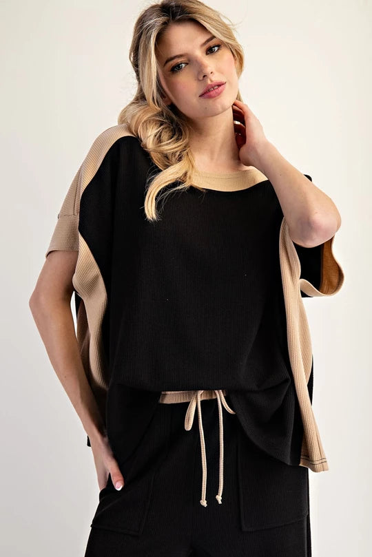 The Lounge Luxe Colorblock Top