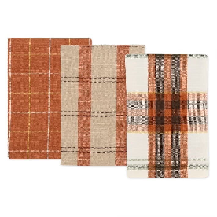 Autumn Harvest Plaid Dishcloth Set