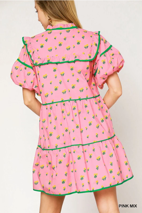 Floral Tiered Babydoll Dress