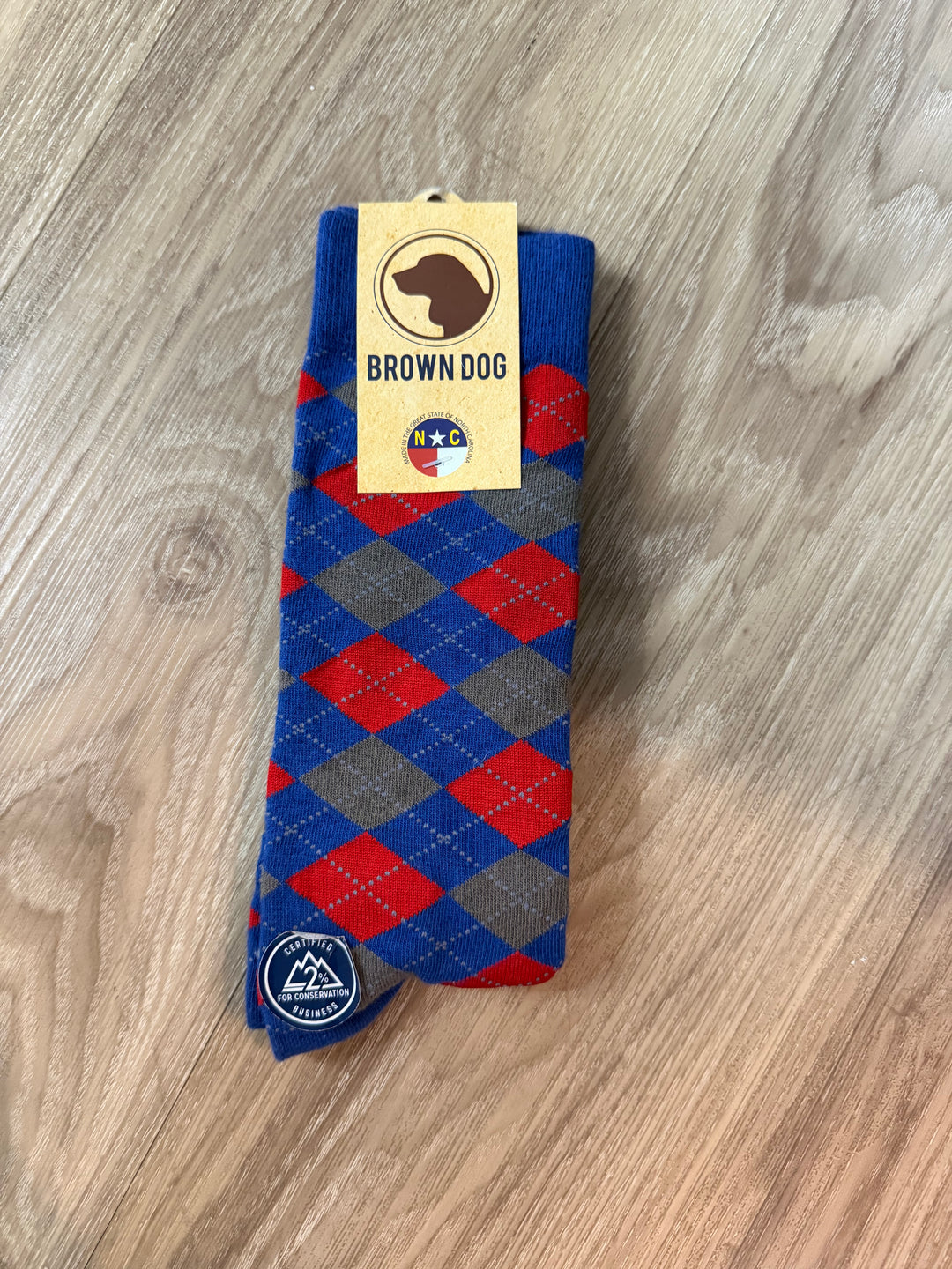 Brown Dog Classic Argyle Crew Socks