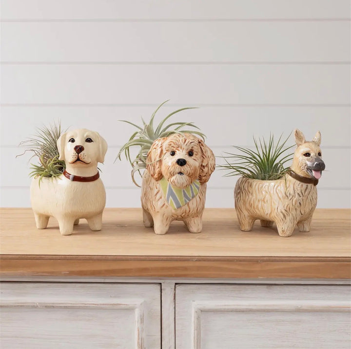 Ceramic Dog Planter Collection (Multiple Styles Available)