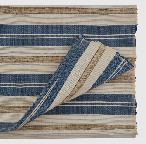72” Periwinkle Blue Striped Table Runner