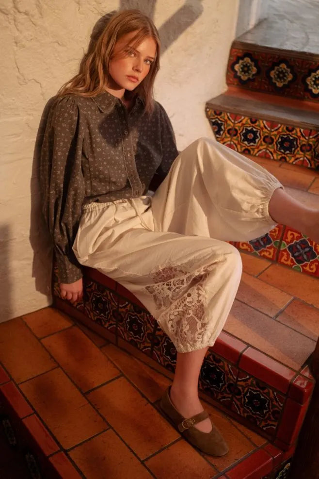 The Camille Lace Inset Pants