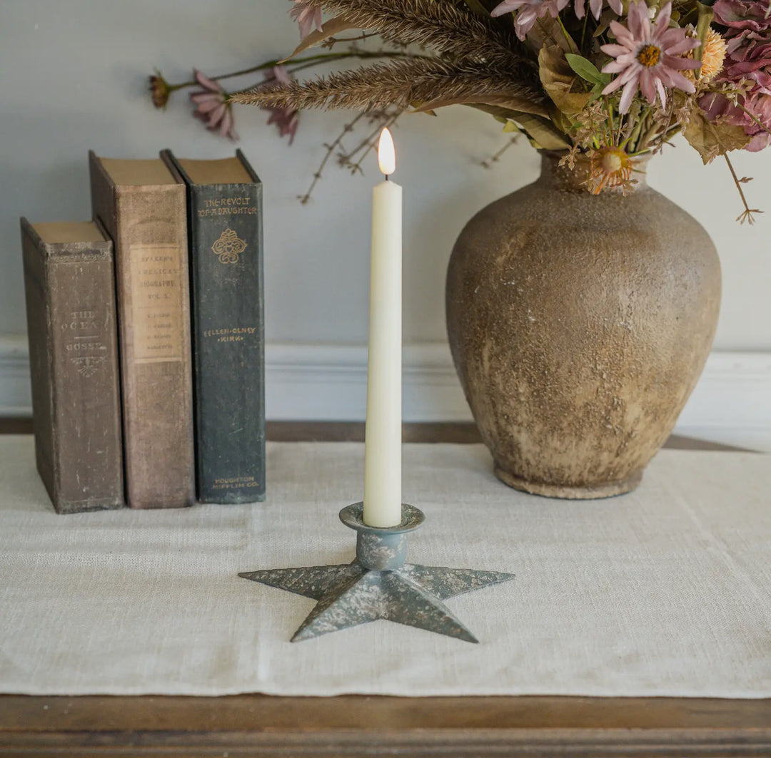 Rustic Star Taper Holder