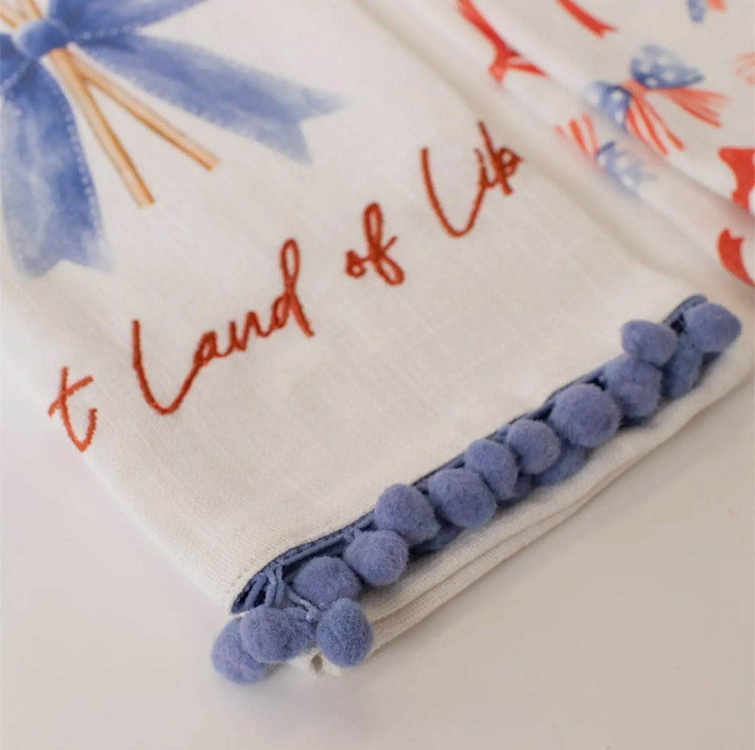 Liberty Ribbons & Bows Tea Towel