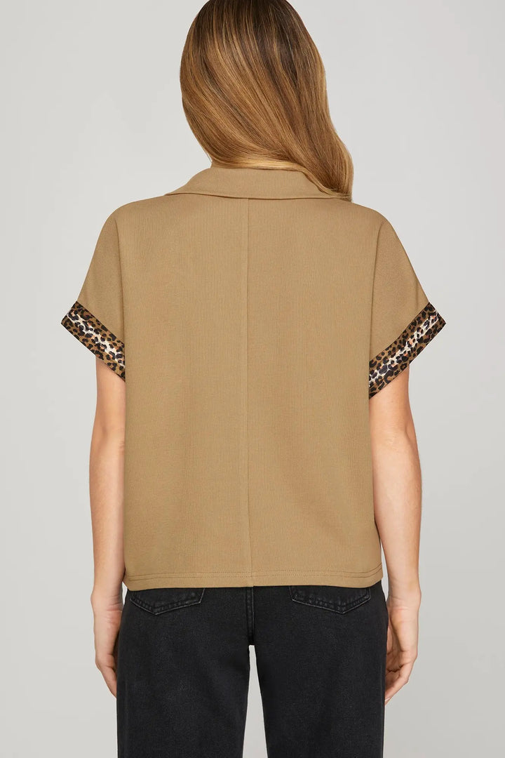 Wildly Chic Zip Polo Top