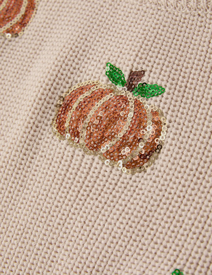 Sequin Pumpkin Sweater - Toddlers