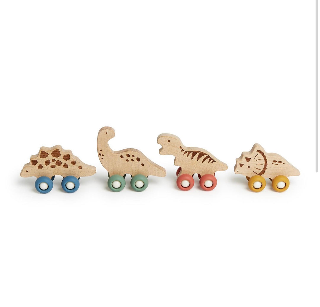 Dino Roll Wooden Push Toy