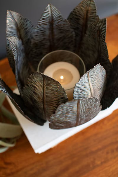 The Fern Glow Metal Votive