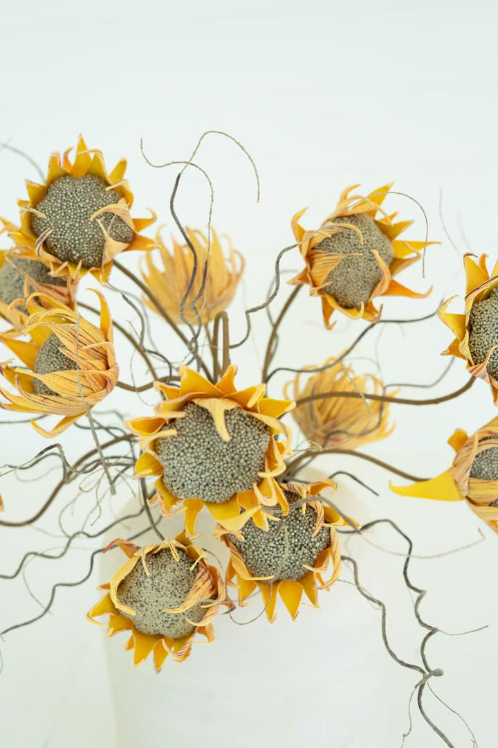 Golden Sunflower Pod Stem