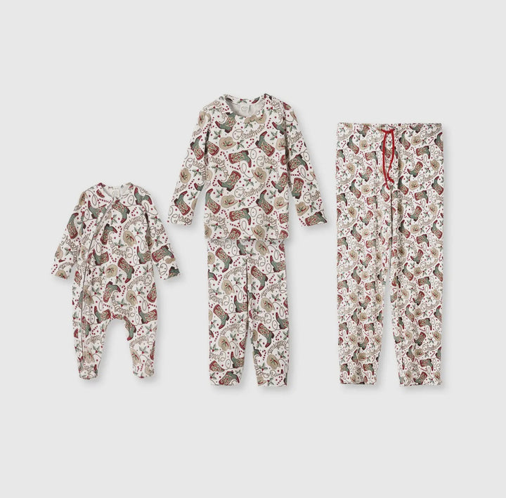 Western Christmas Family Pajama Set