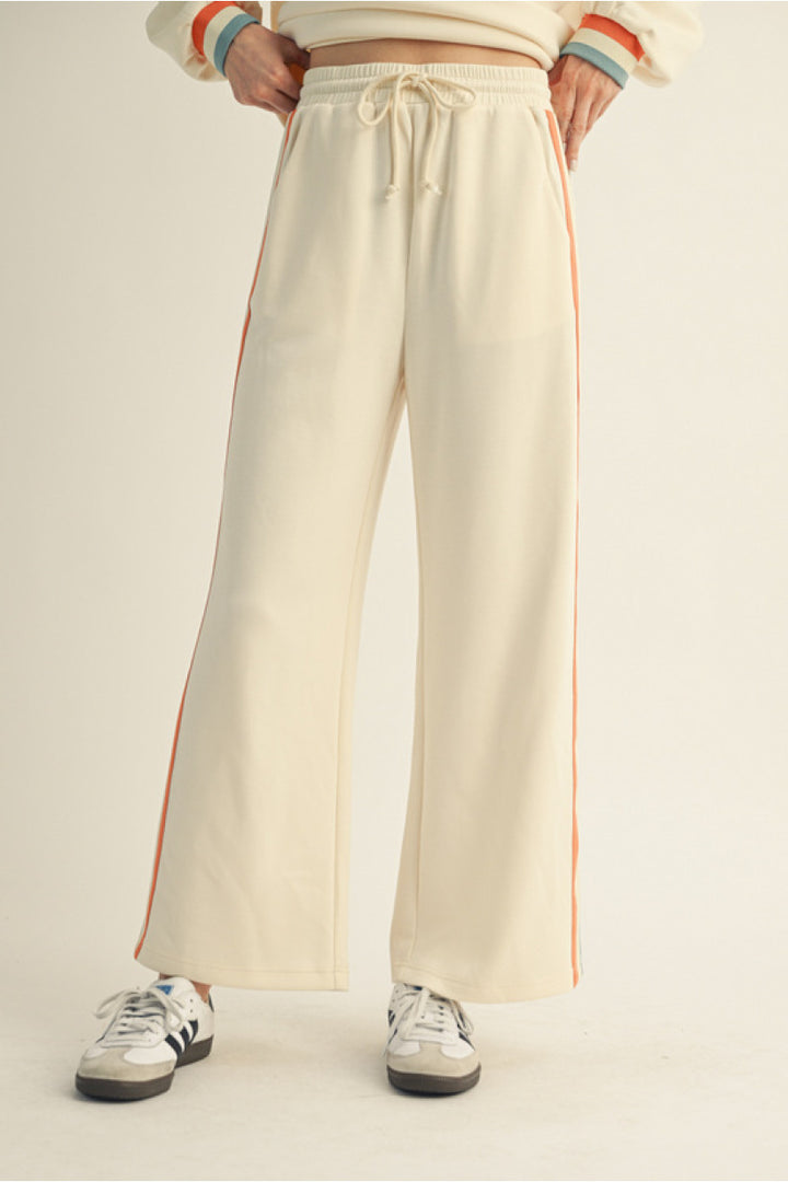 Retro Stripe Wide Leg Pants