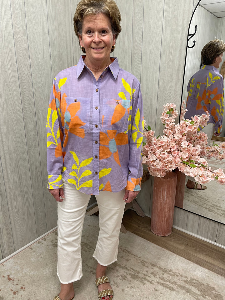 Purple Wildflowers Top