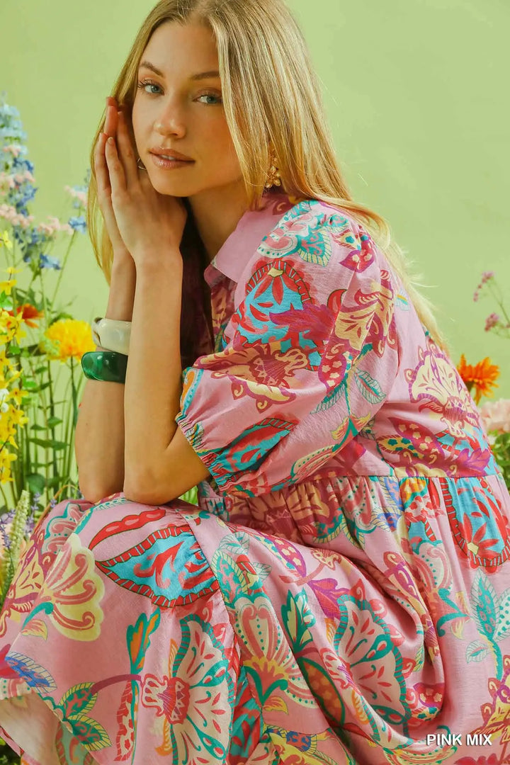 The Petal Reverie Midi Dress