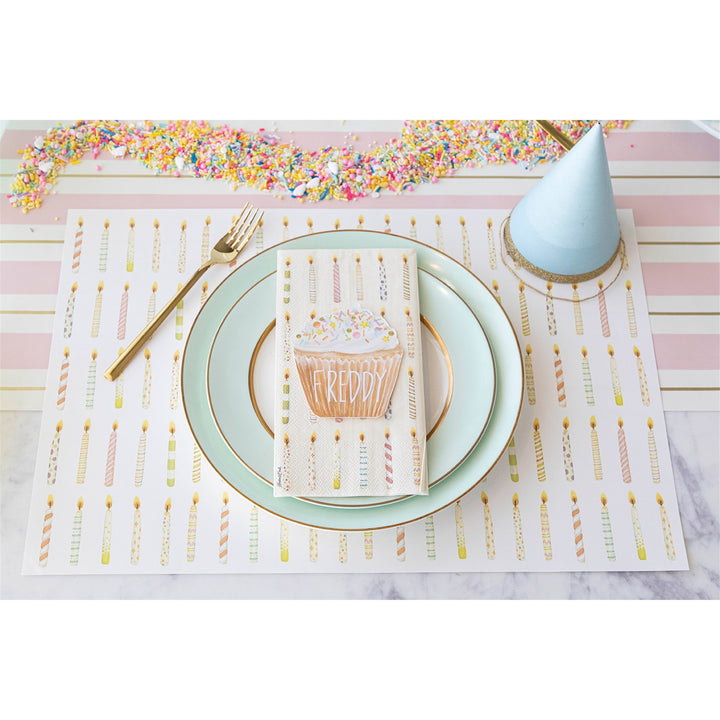 Birthday Candles Paper Placemat Pad