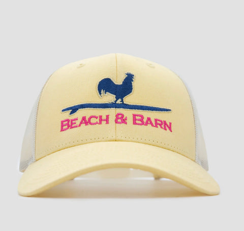 Surfing Rooster Hat Yellow