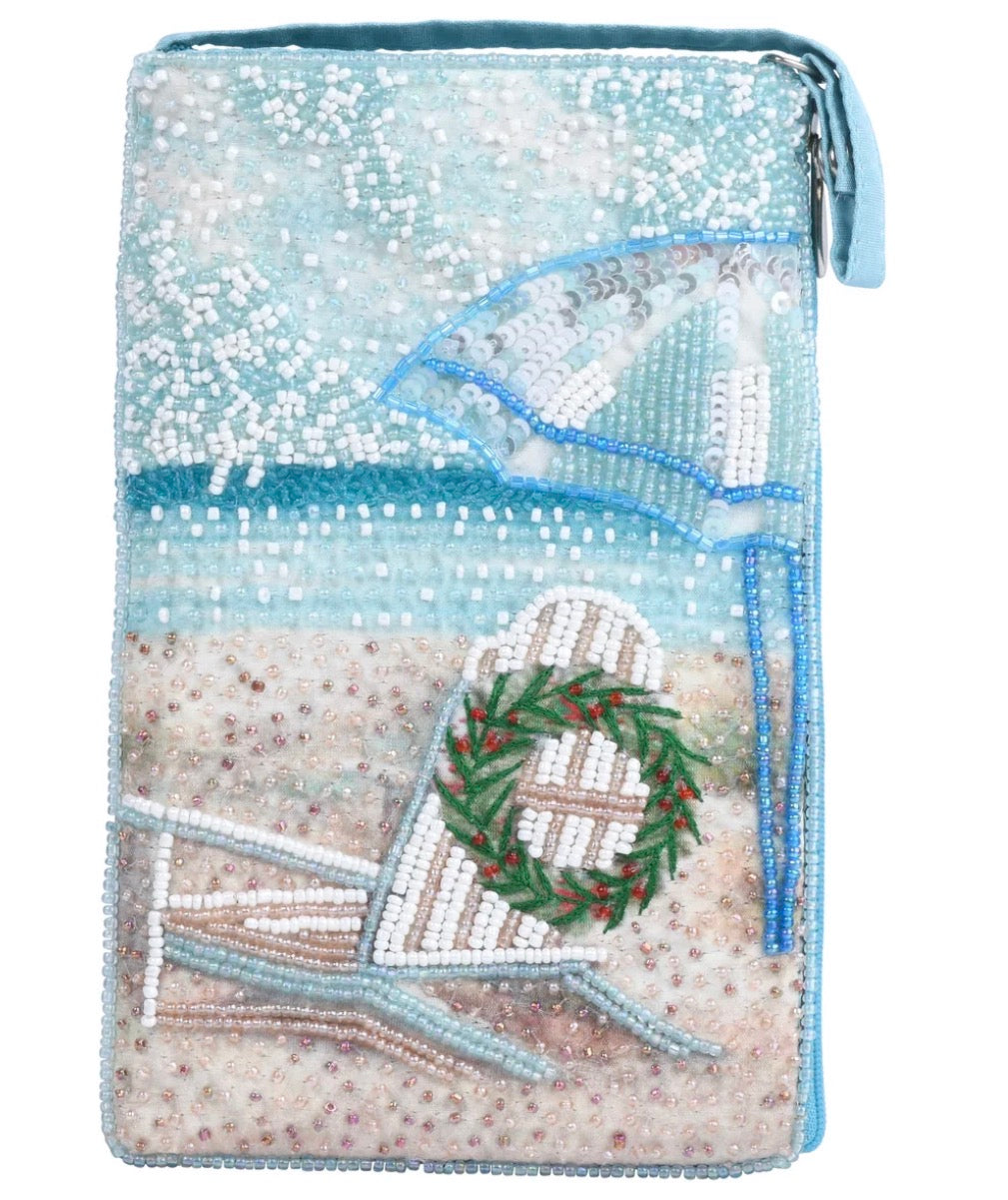 Christmas at the Beach Beaded Club Bag
