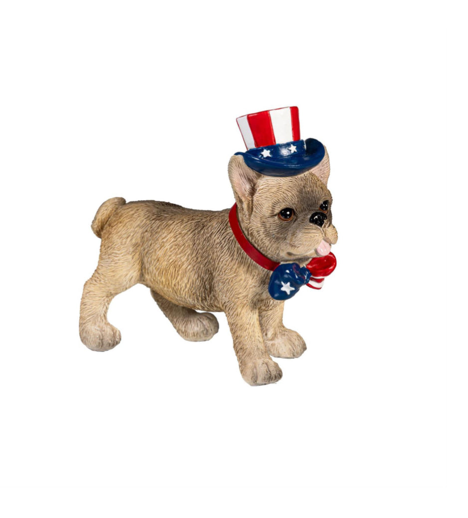 Patriotic Pup Figurines