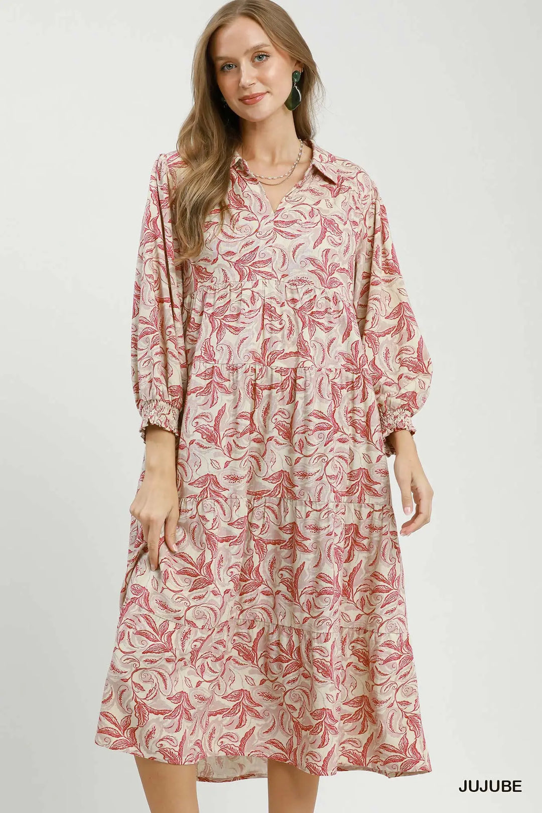 Rosalie Floral Tiered Midi Dress